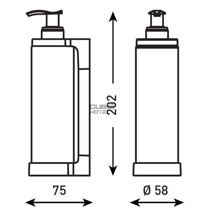 Saboneteira Gel Em Abs Branco 300Ml